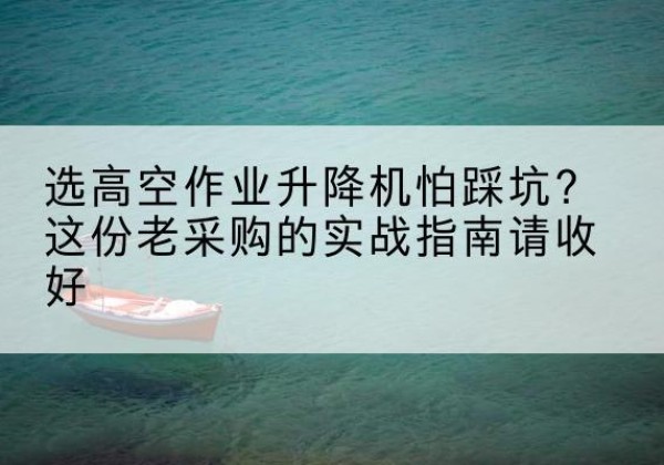 湖南高空作业升降机厂家推荐-选高空作业升降机怕踩坑？这份老采购的实战指南请收好